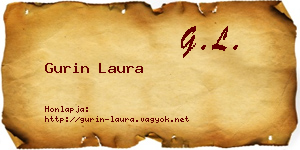 Gurin Laura névjegykártya